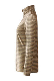 thumbnail: Beige dames Luhta skipully Haltiansaar van polyester met lange mouwen, opstaande kraag en halve rits