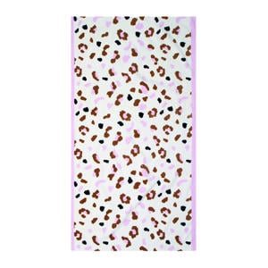 Wehkamp Swim Essentials kinderstrandlaken Kaki Leopard (135x65 cm) Kaki aanbieding