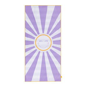 kinderstrandlaken Hello Sunshine (135x65 cm) Lila/Wit