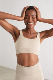 thumbnail: Aim'n level 2 rib sportbh Seamless beige