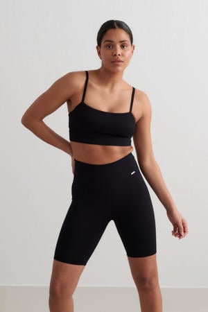 rib sportshort Seamless zwart