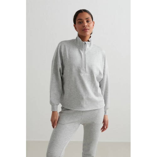 Aim'n sweater Comfy Modal lichtgrijs melange afbeelding