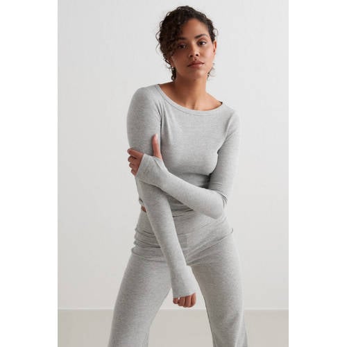 Aim'n rib top Ease lichtgrijs melange afbeelding