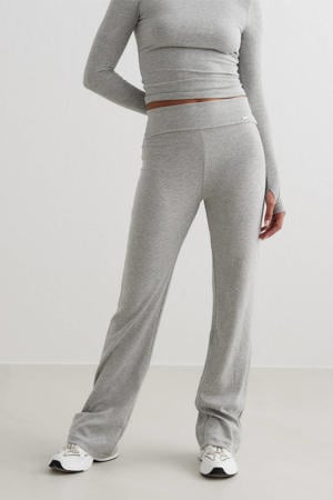 rib flared legging Ease lichtgrijs melange