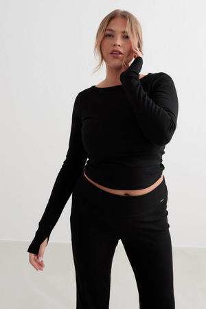 rib top Ease zwart