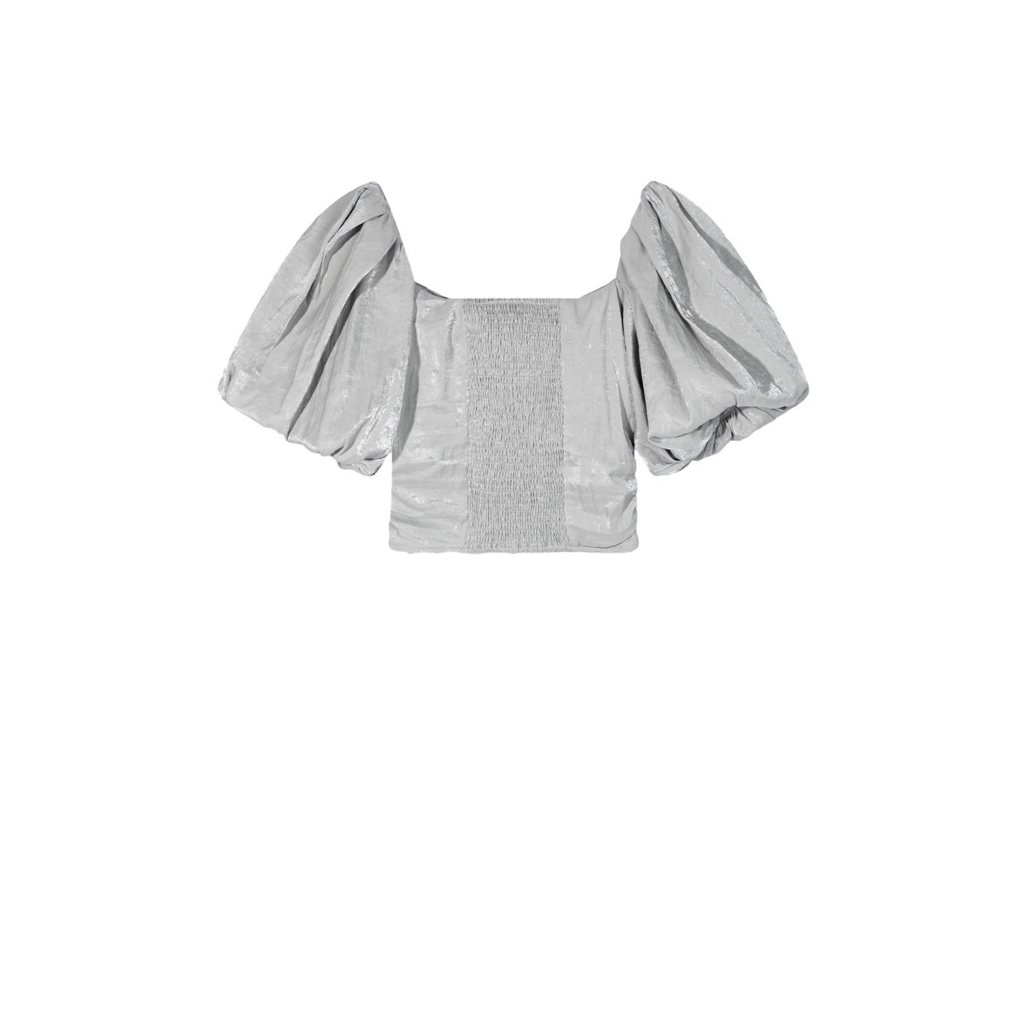 Alix the Label metallic top zilver