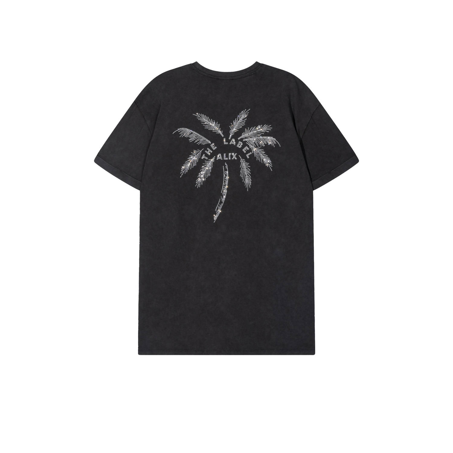 Alix the Label T-shirtjurk antraciet