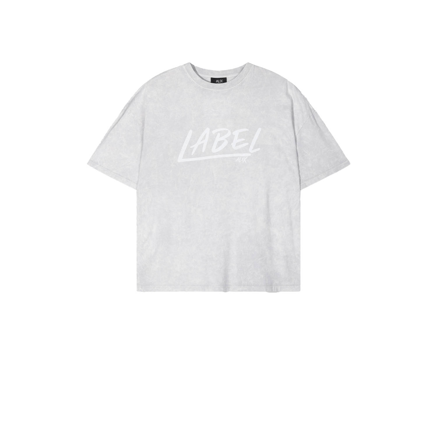 Alix the Label T-shirt met printopdruk grijs melange