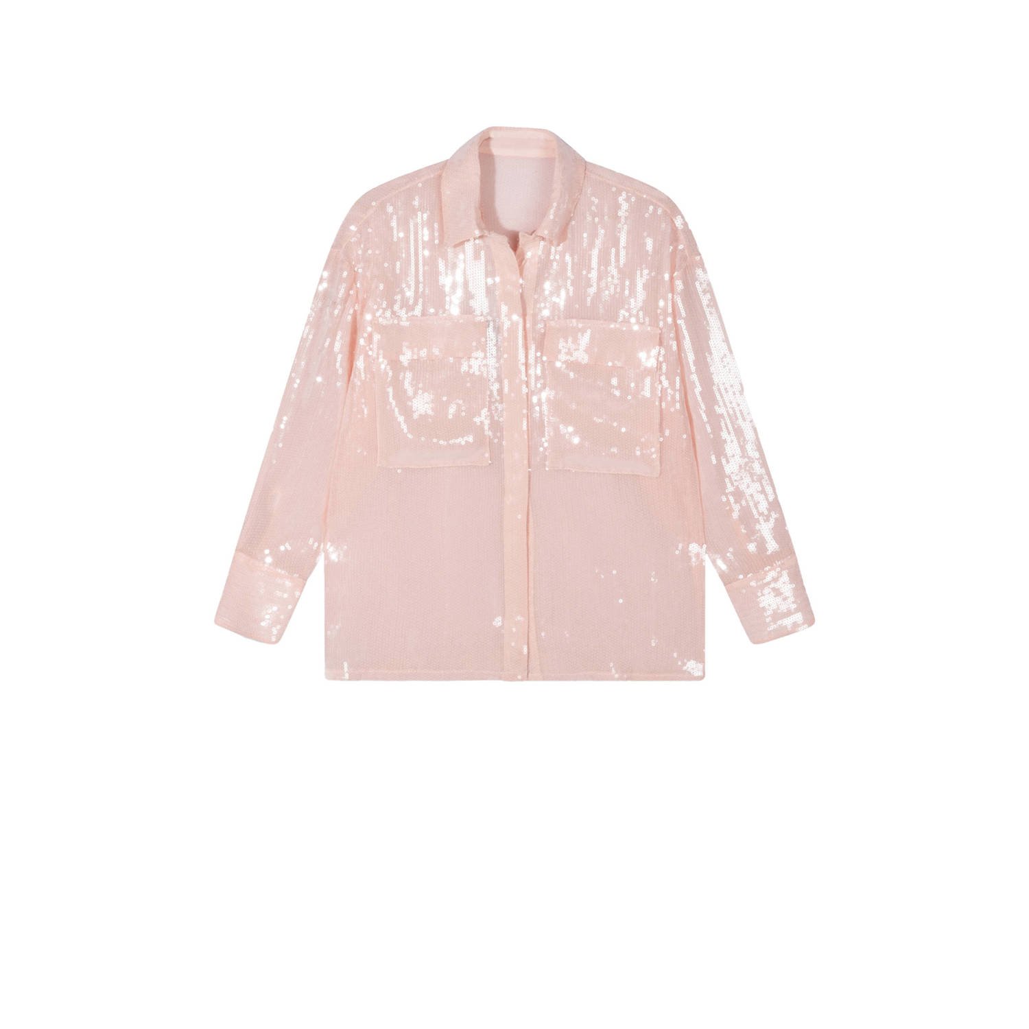 ALIX THE LABEL Dames Blouses Ladies Woven Sequin Blouse Roze