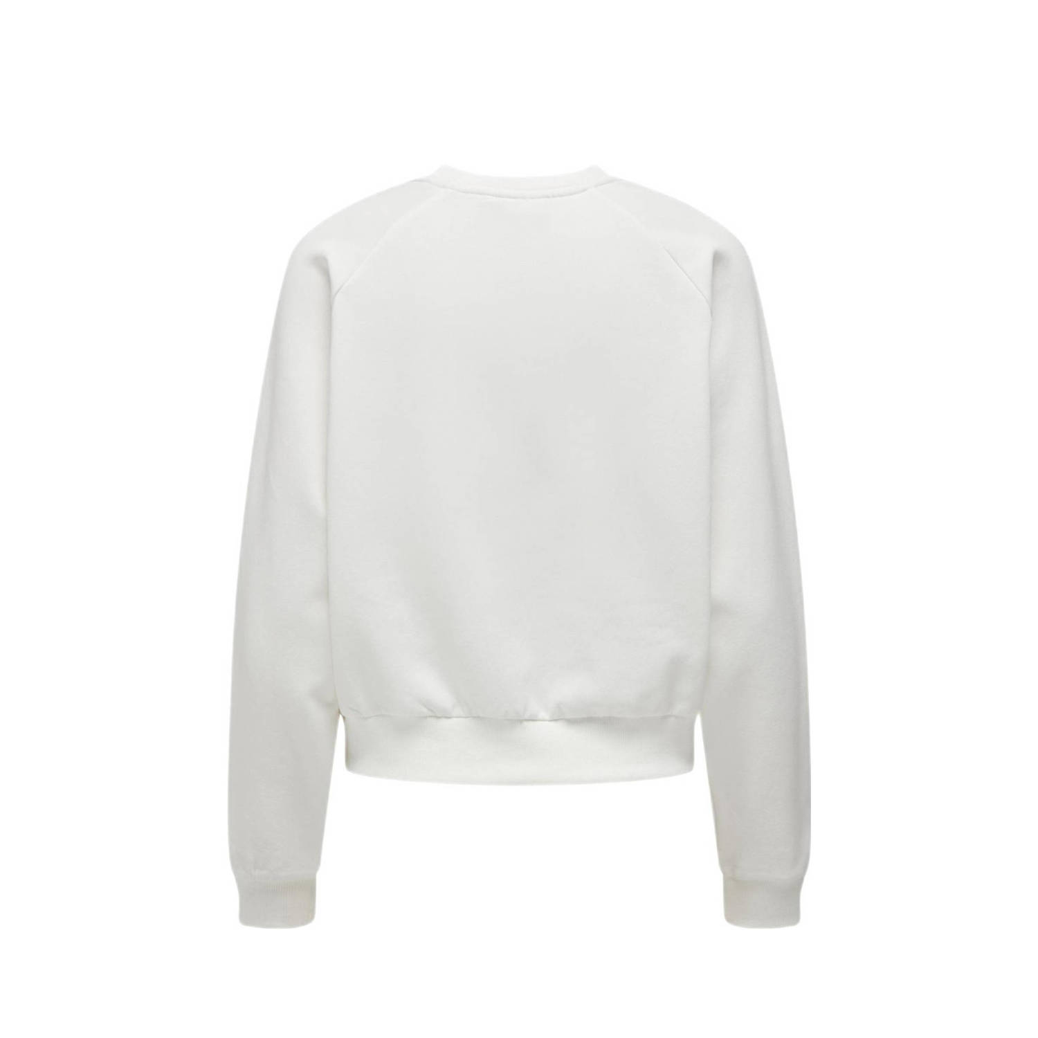 ONLY KIDS GIRL sweater KOGGOLDIE met tekst wit
