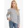 Anytime longsleeve met ruffles wit / donkerblauw