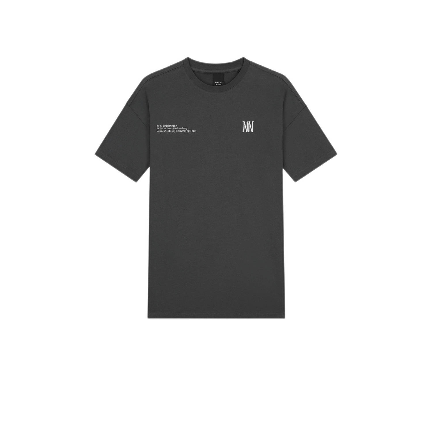 NIK&NIK T-shirt Extraordinary met tekst zwart