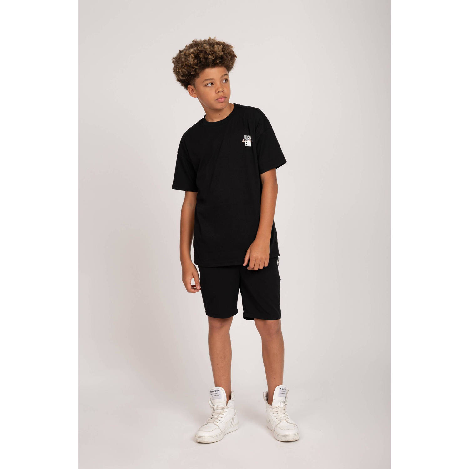 NIK&NIK sweatshort Kenneth zwart