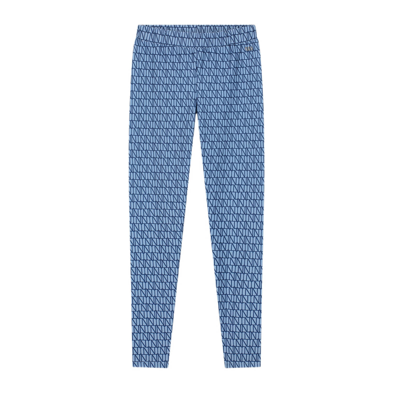 NIK&NIK skinny broek Joya met all over print lavendelblauw Meisjes Polyester 128