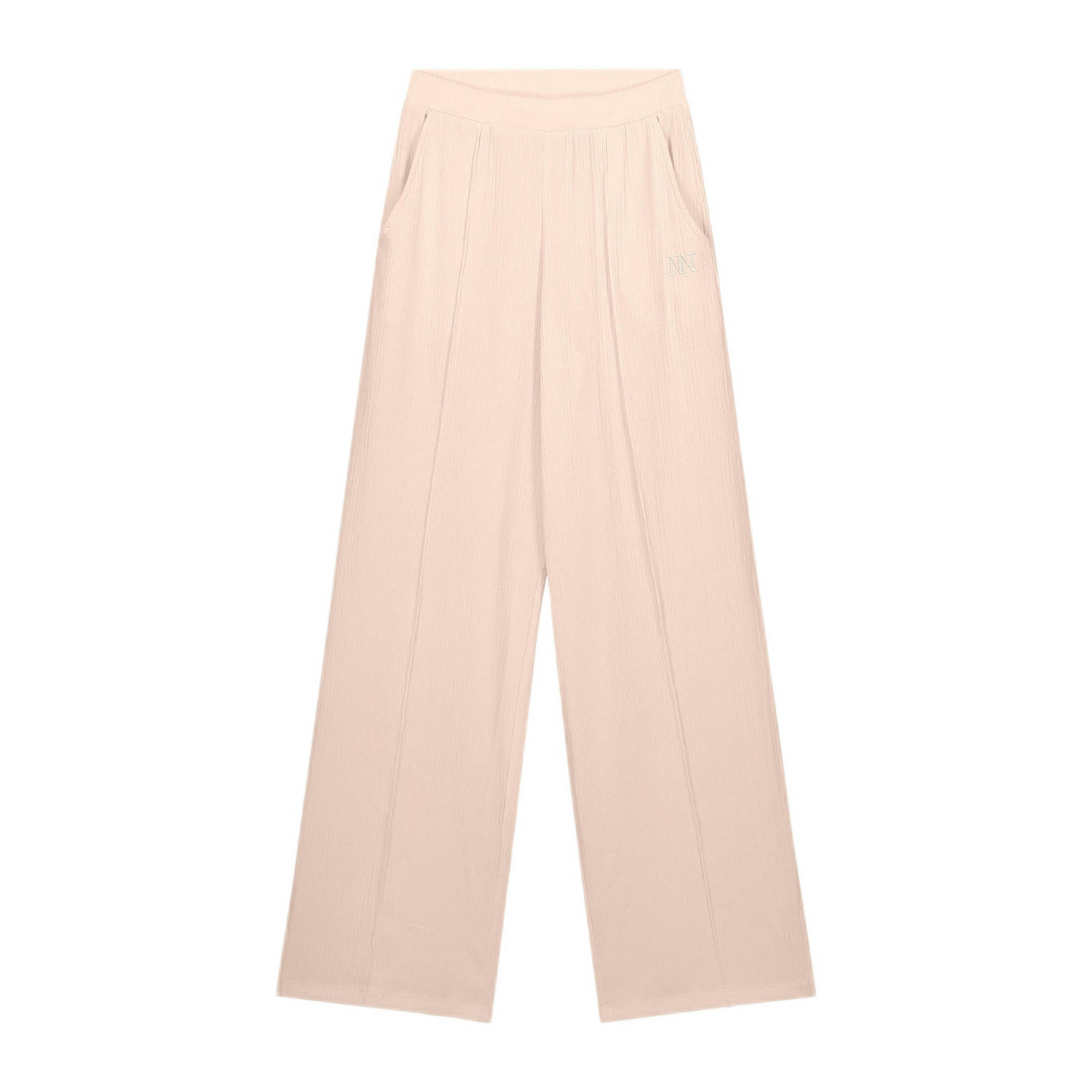 NIK&NIK loose fit broek Siri ecru Meisjes Polyester Effen 140