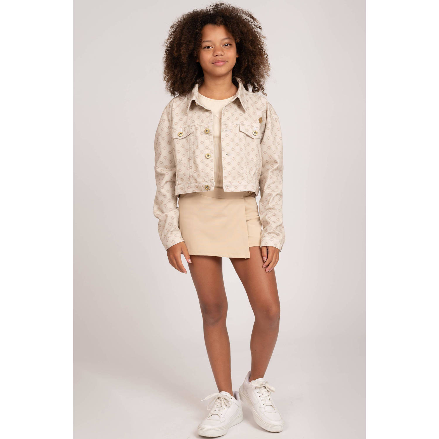 NIK&NIK skort Paige beige Rok Meisjes Polyester Effen 164