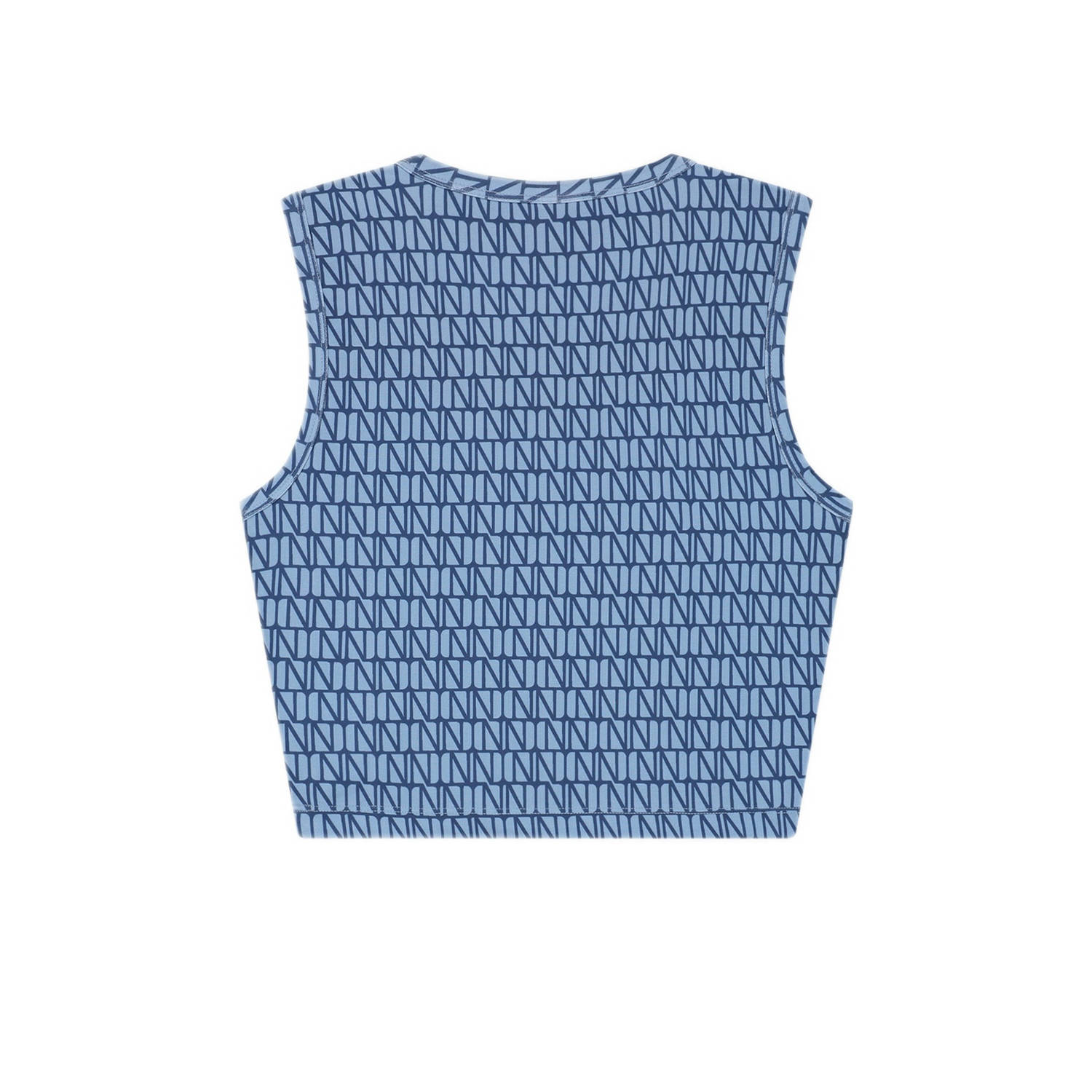 NIK&NIK crop top Joya met all over print lavendelblauw