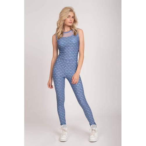 NIK&NIK crop top Joya met all over print lavendelblauw afbeelding