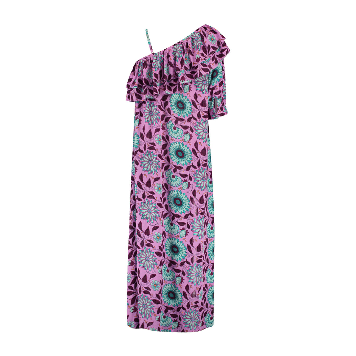 HARPER & YVE gebloemde maxi jurk ELLE paars blauw