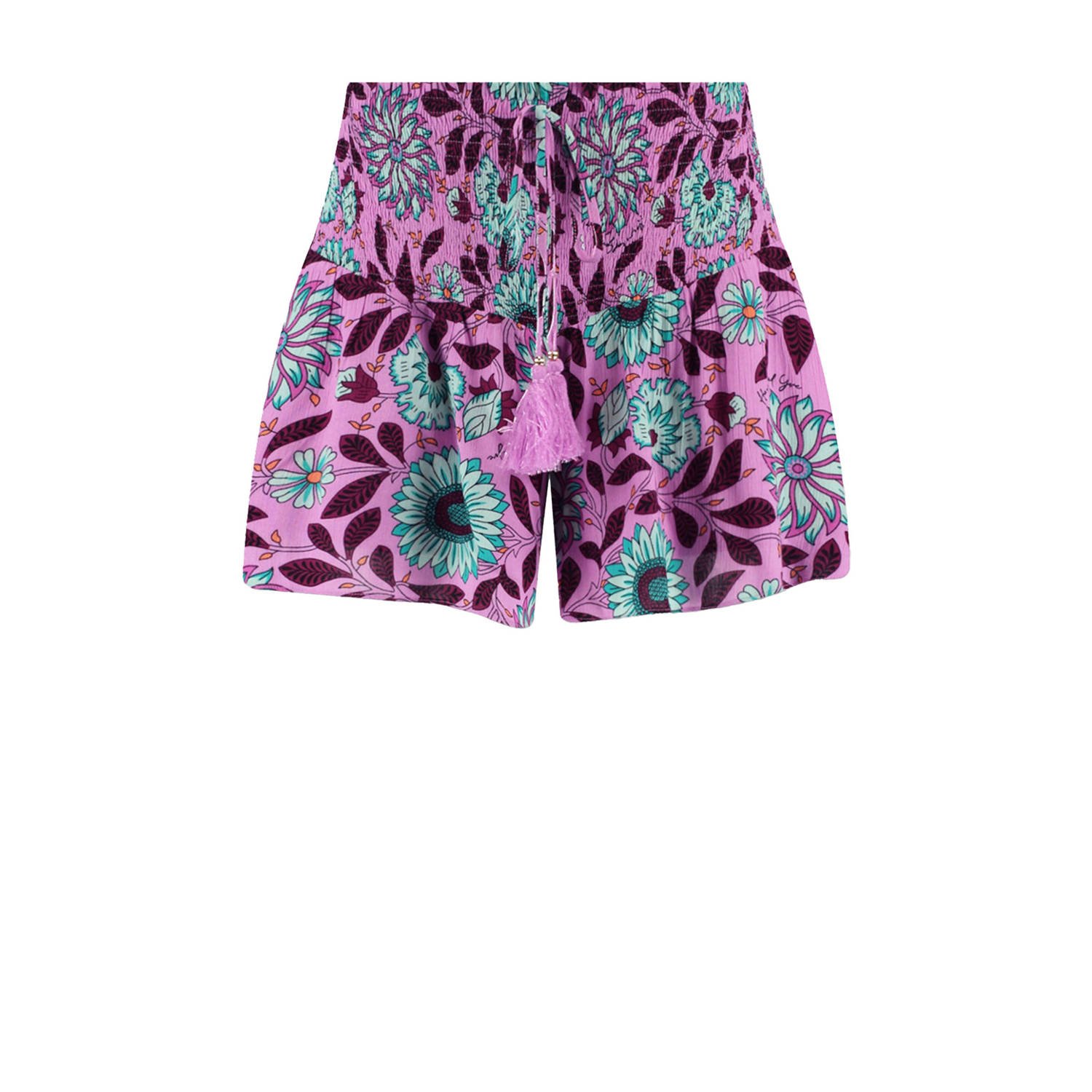 HARPER & YVE gebloemde short RUBY paars blauw