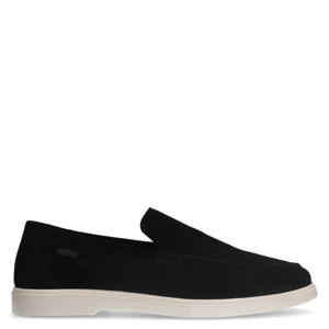 suède loafers zwart