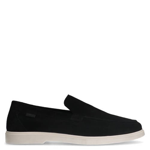 Manfield suède loafers zwart afbeelding
