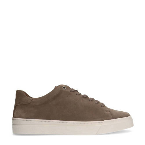 Manfield suède sneakers taupe afbeelding
