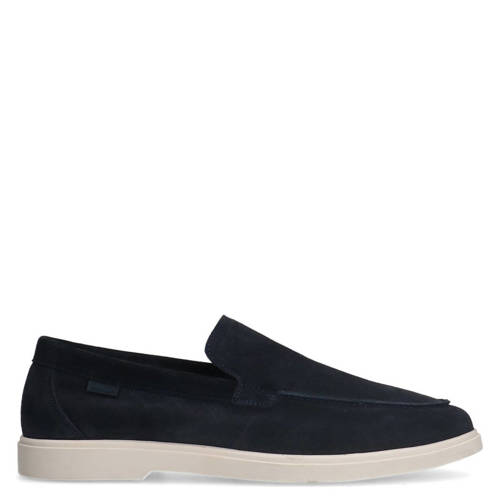 Manfield suède loafers donkerblauw afbeelding