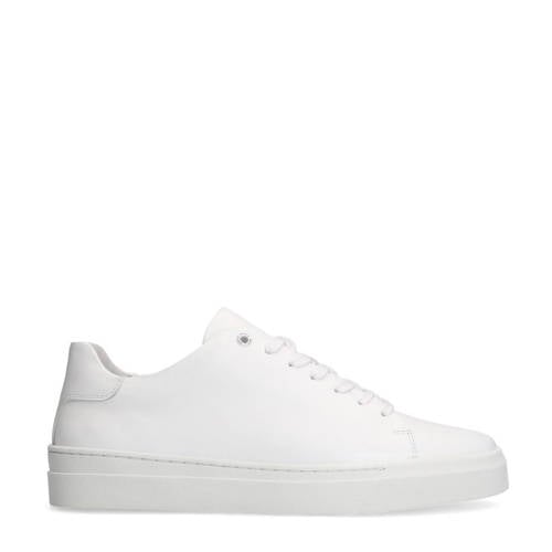 Manfield leren sneakers wit afbeelding
