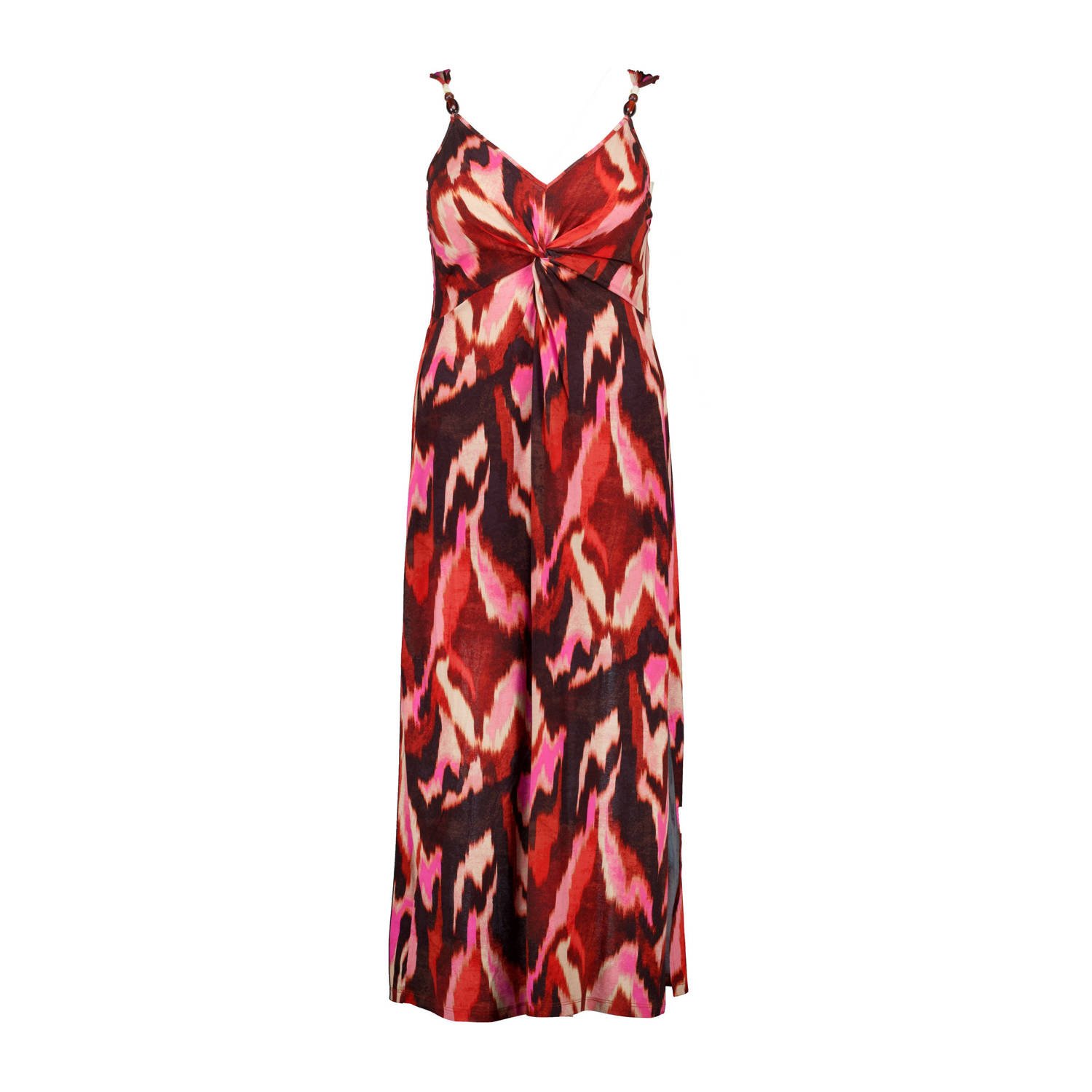 MS Mode jurk met all over print rood ecru roze