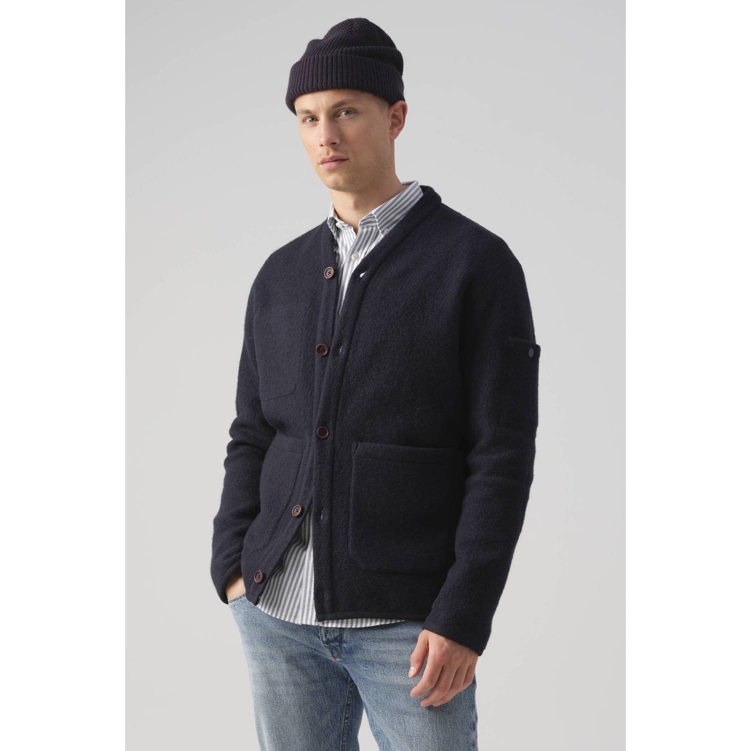 J.C. Rags wollen vest ROSWELL sky captain