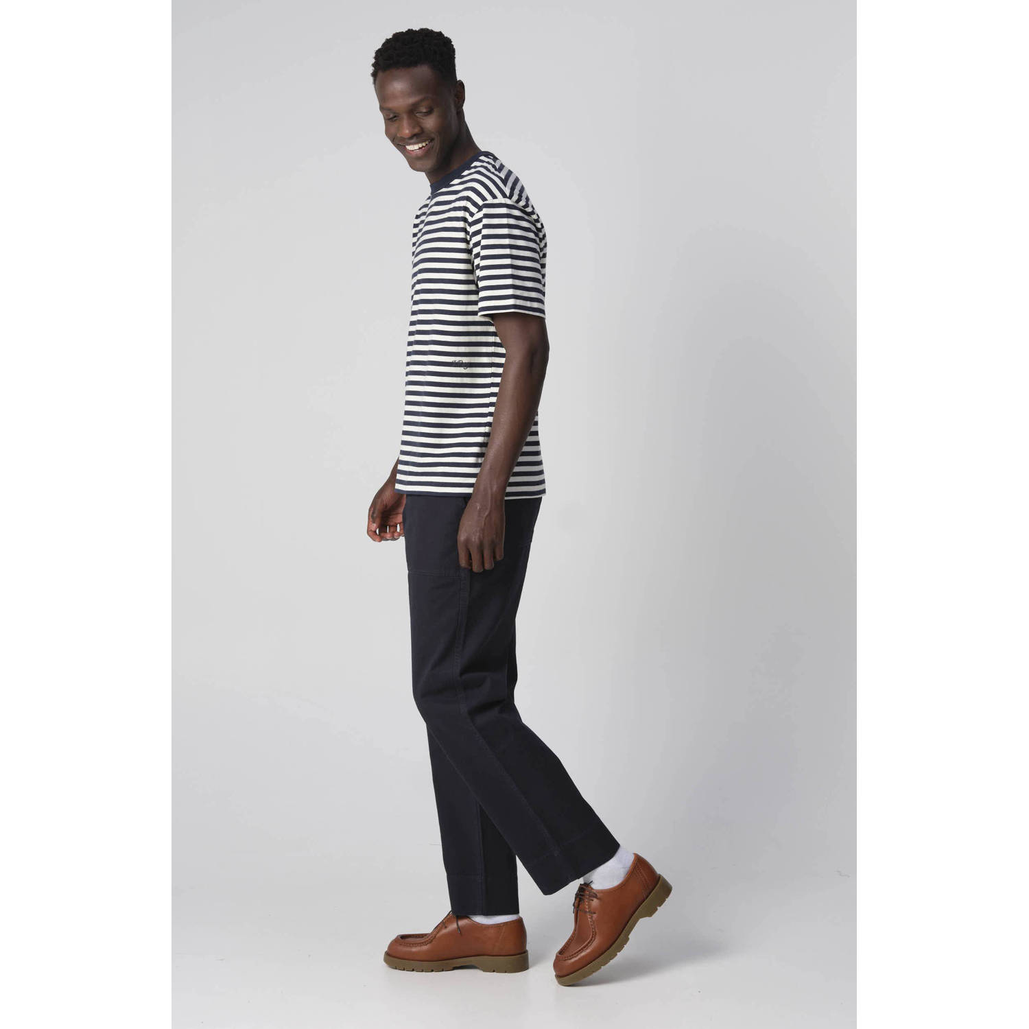 J.C. Rags gestreept regular fit T-shirt Johnny sky captain