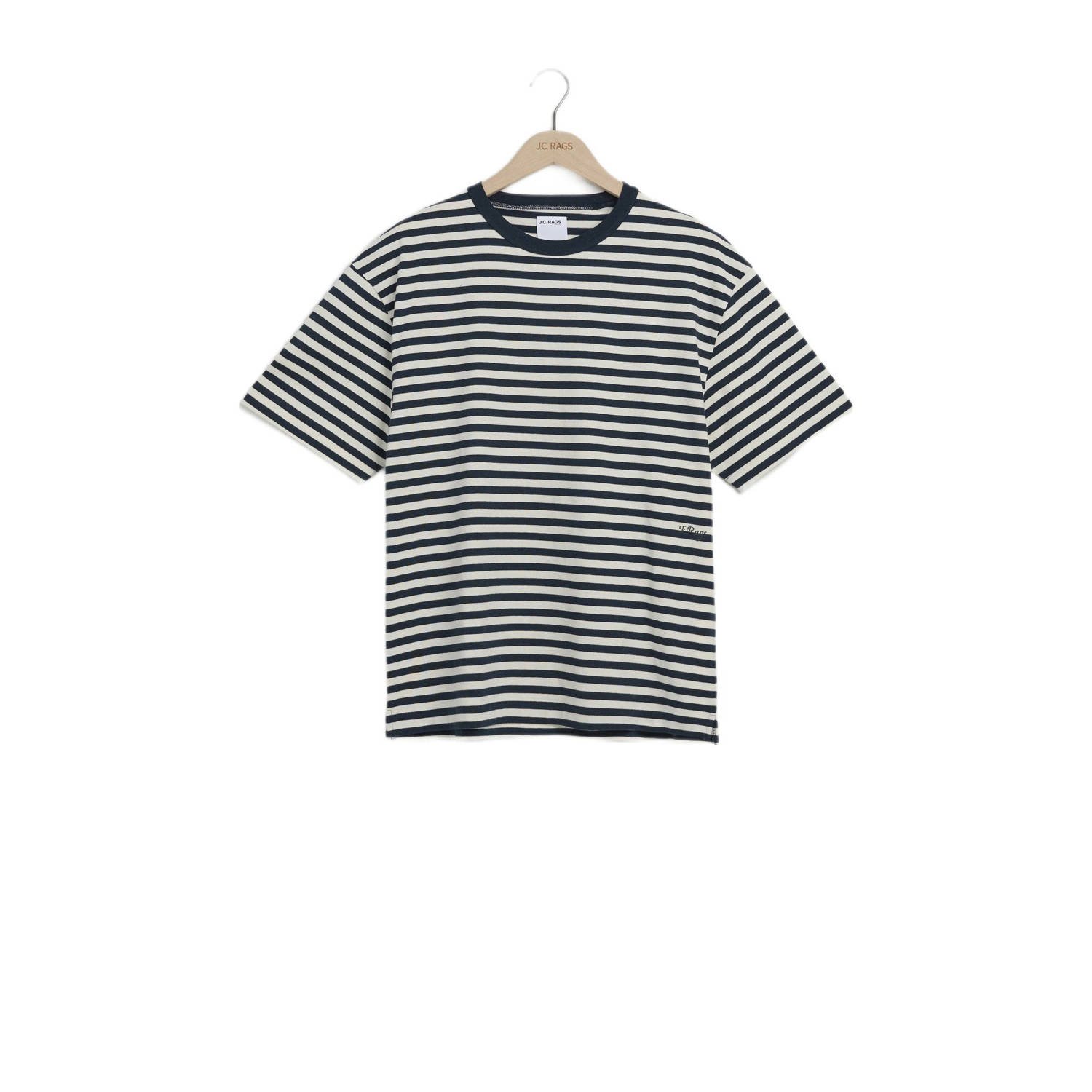 J.C. Rags gestreept regular fit T-shirt Johnny sky captain