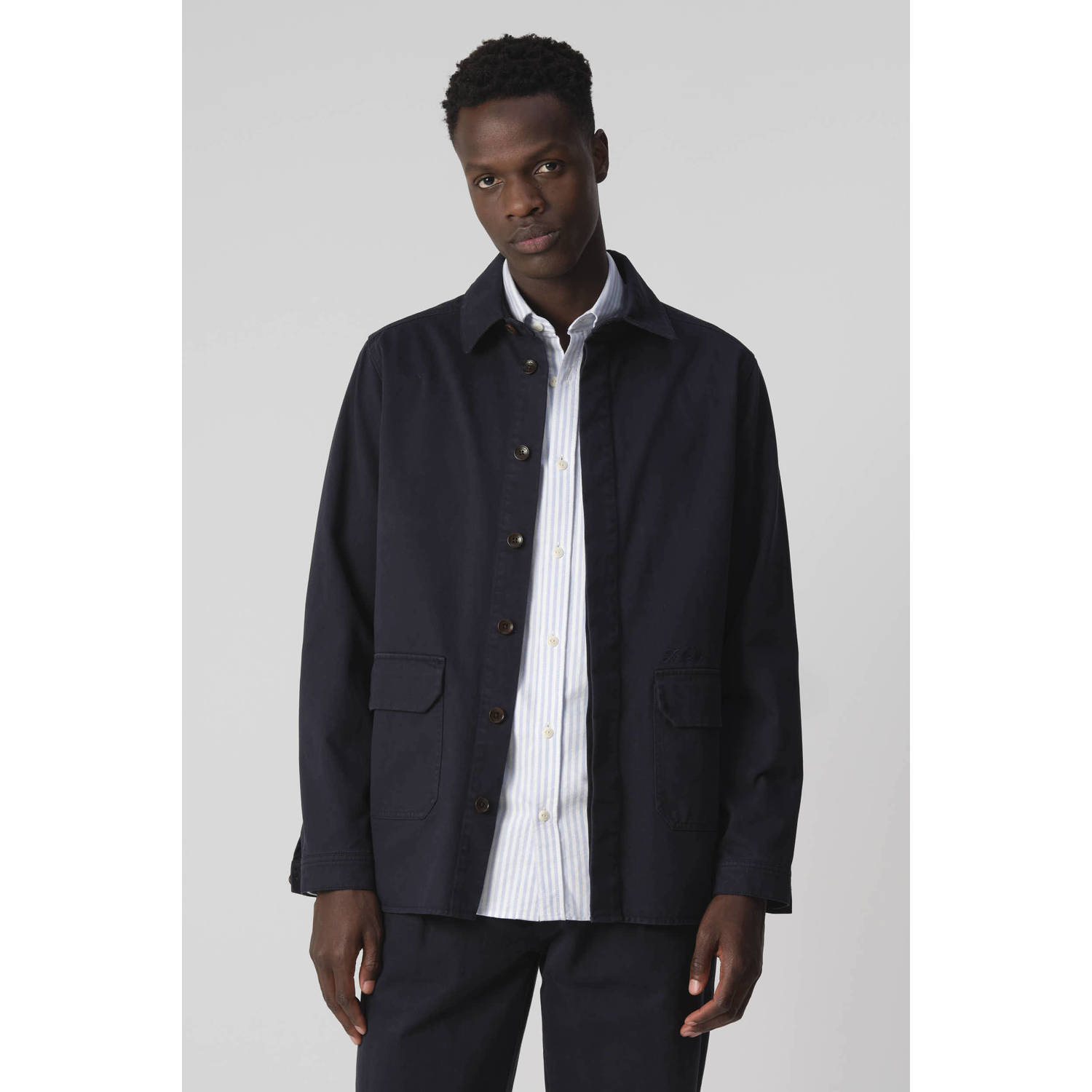 J.C. Rags regular fit overshirt RYLAND sky captain