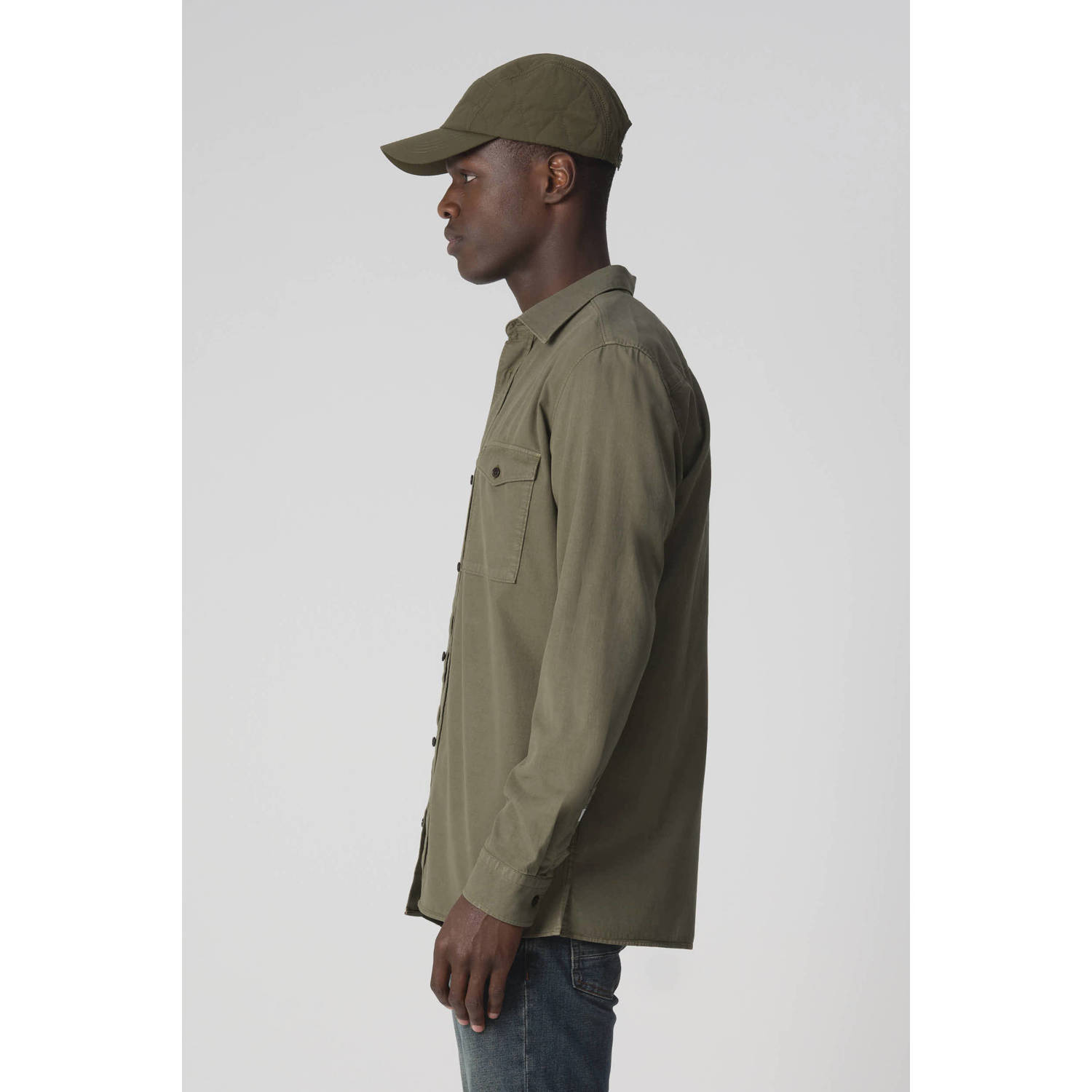 J.C. Rags regular fit overhemd RHILEY olive night