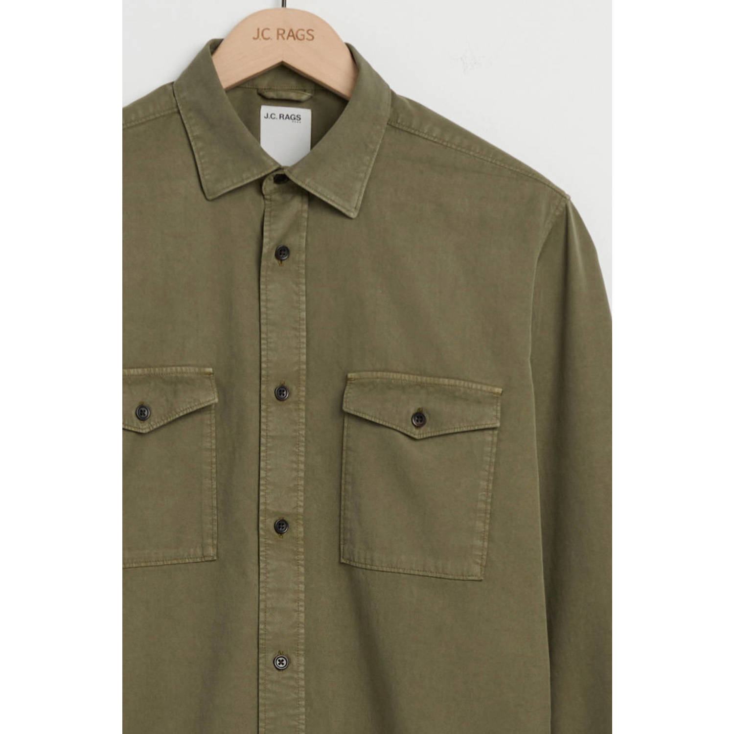 J.C. Rags regular fit overhemd RHILEY olive night