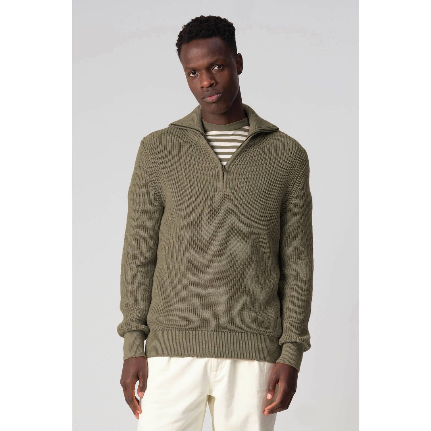 J.C. Rags gebreide trui Olive Night