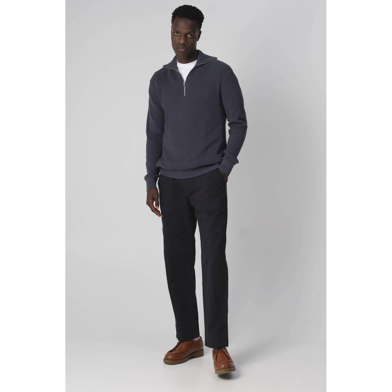 J.C. Rags gebreide trui blauw