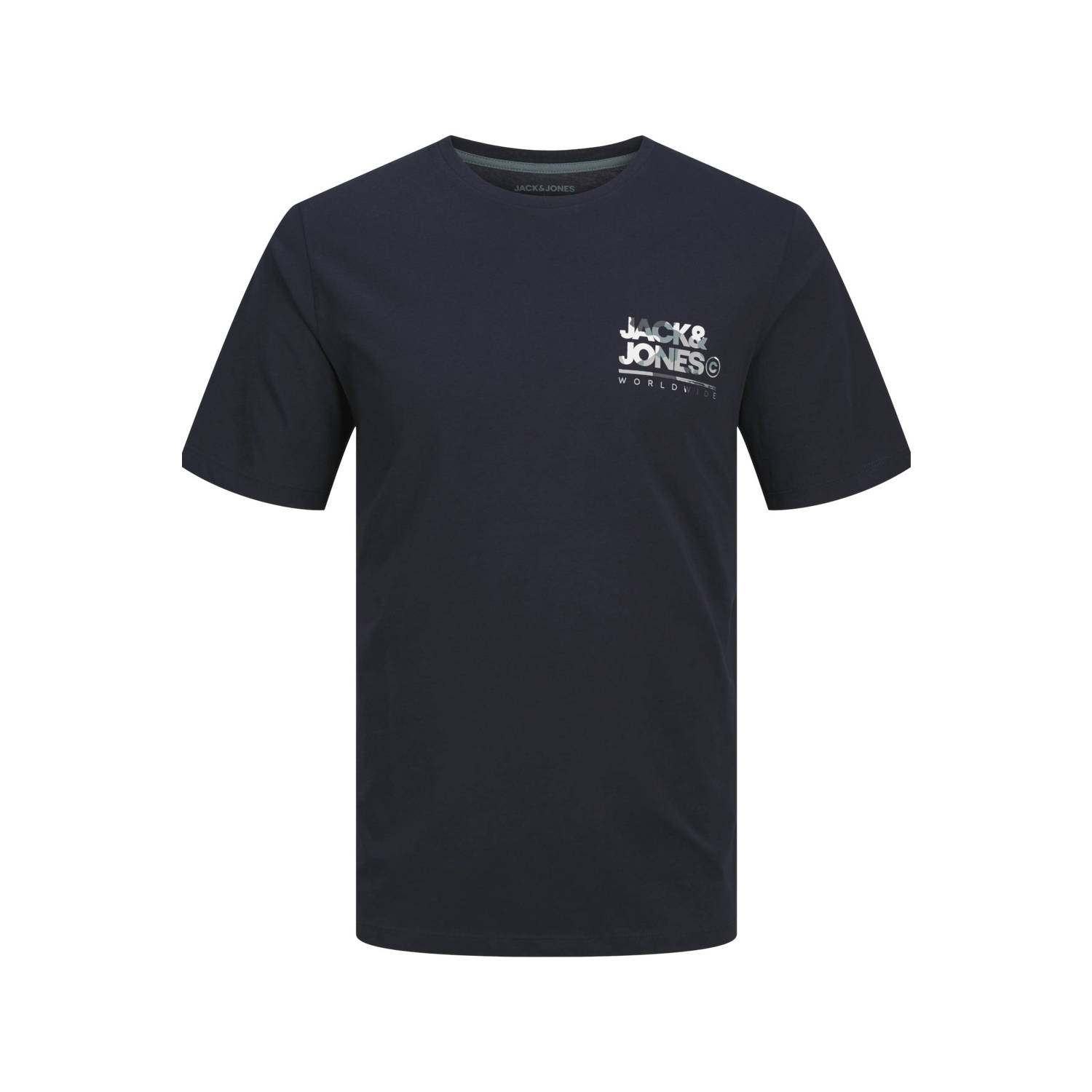 JACK & JONES T-shirt met printopdruk JJLUKE navy blazer