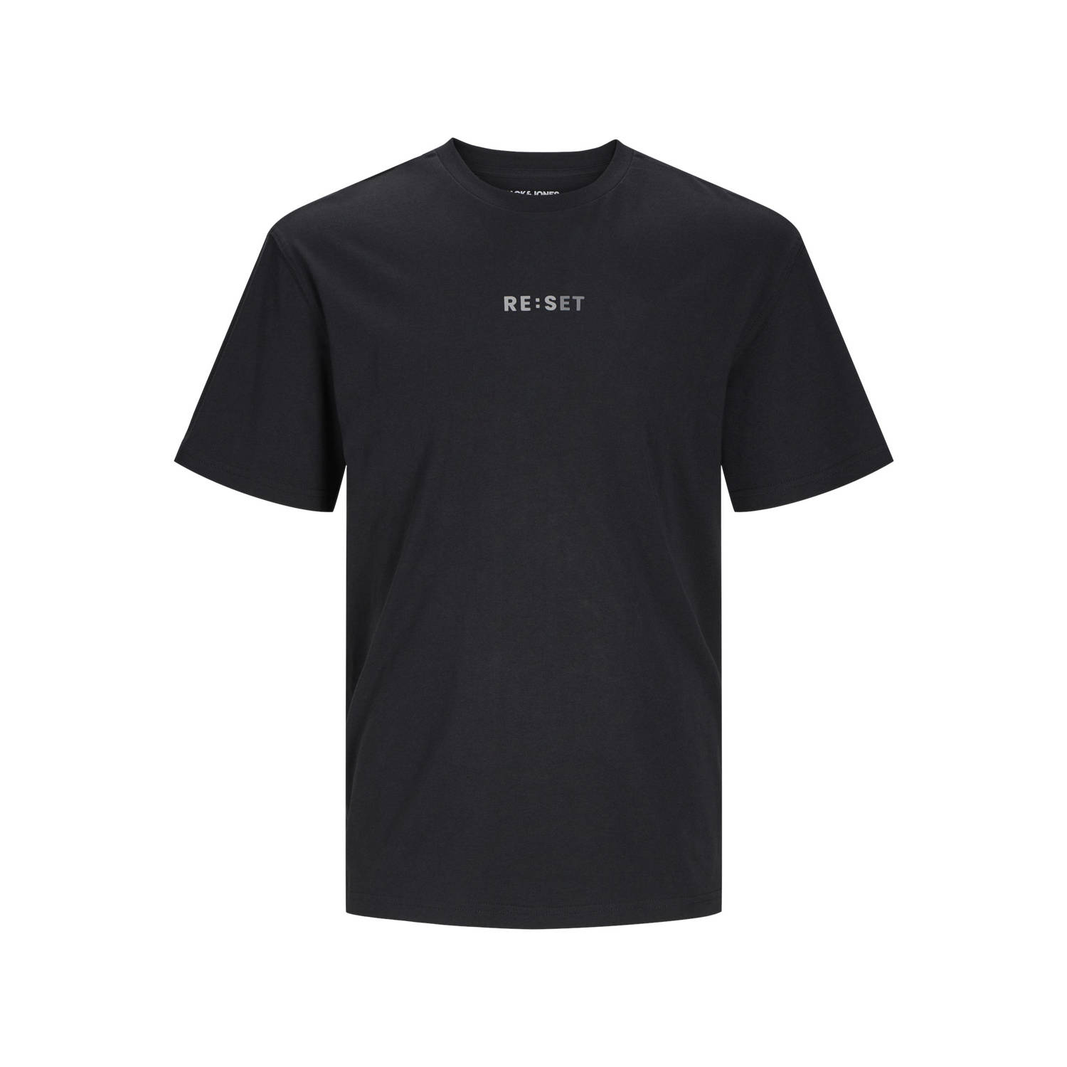 JACK & JONES CORE regular fit T-shirt JCOTONE met printopdruk zwart