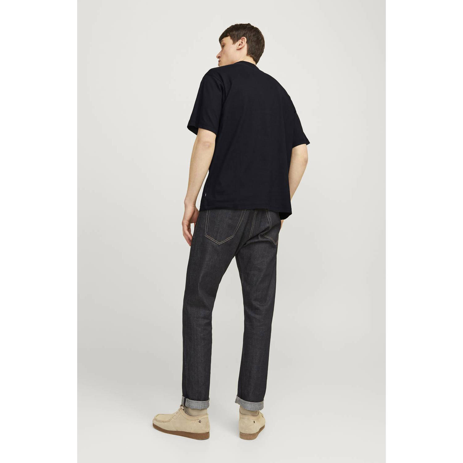 JACK & JONES PREMIUM T-shirt met printopdruk JPRBLACHAD zwart