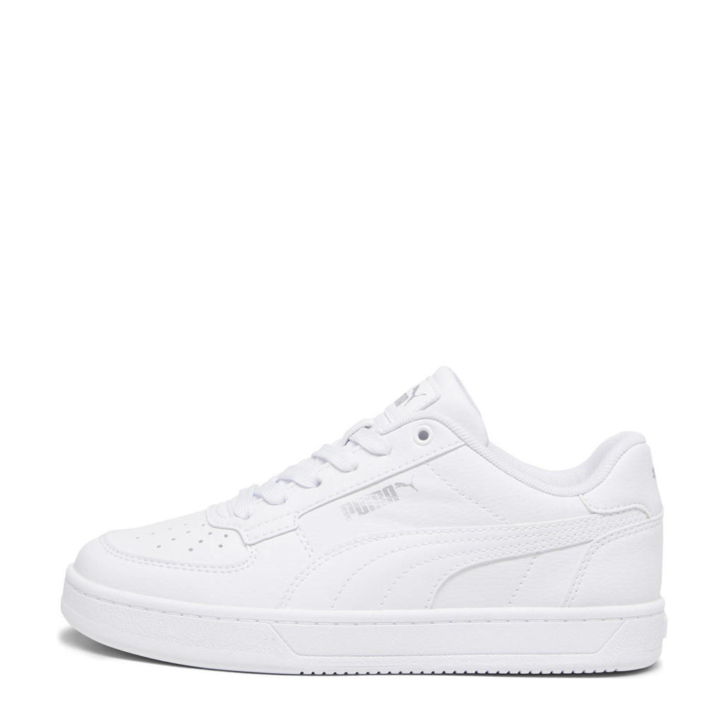 Witte jongens en meisjes Puma Caven 2.0 sneakers van imitatieleer/voering: mesh/voetbed: eva met veters en effen