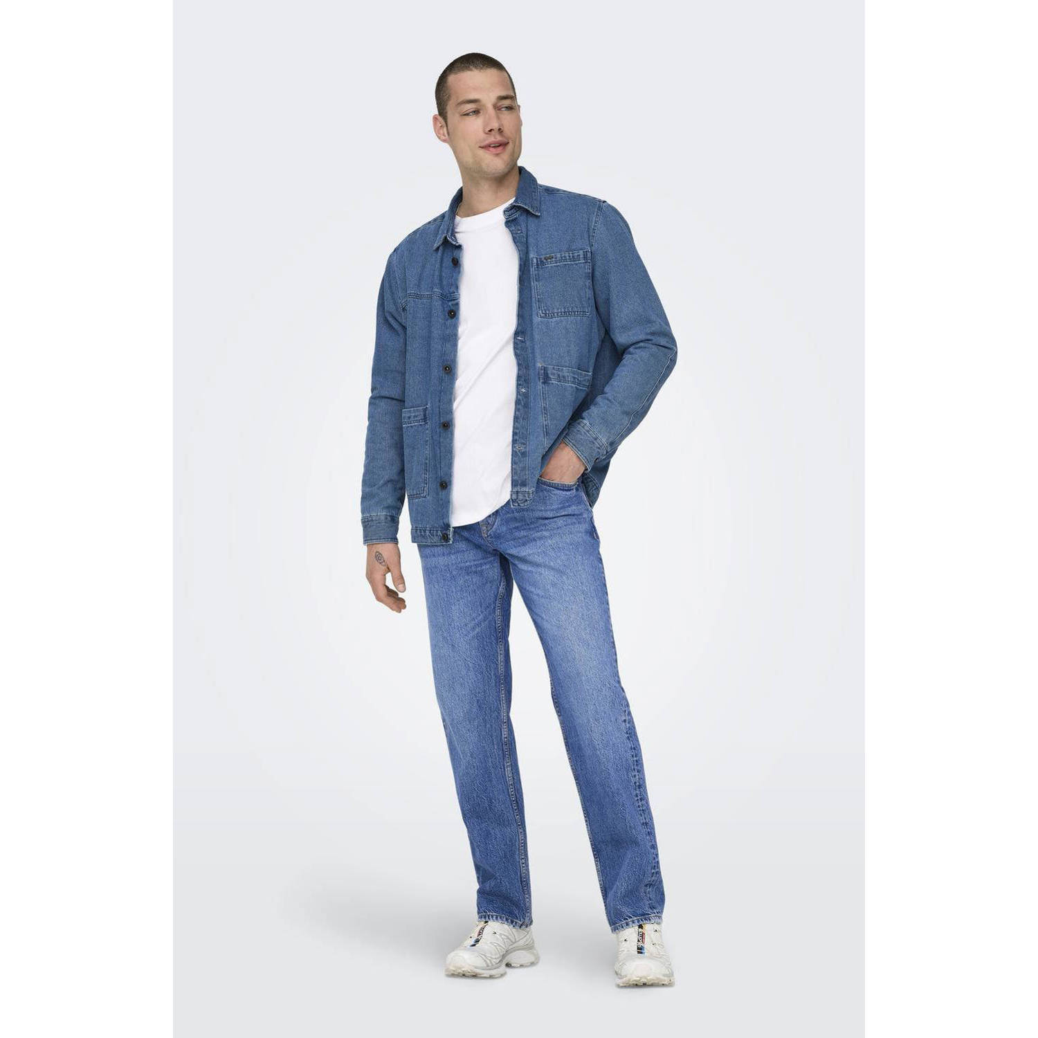ONLY & SONS straight leg jeans ONSEDGE special bright blue denim