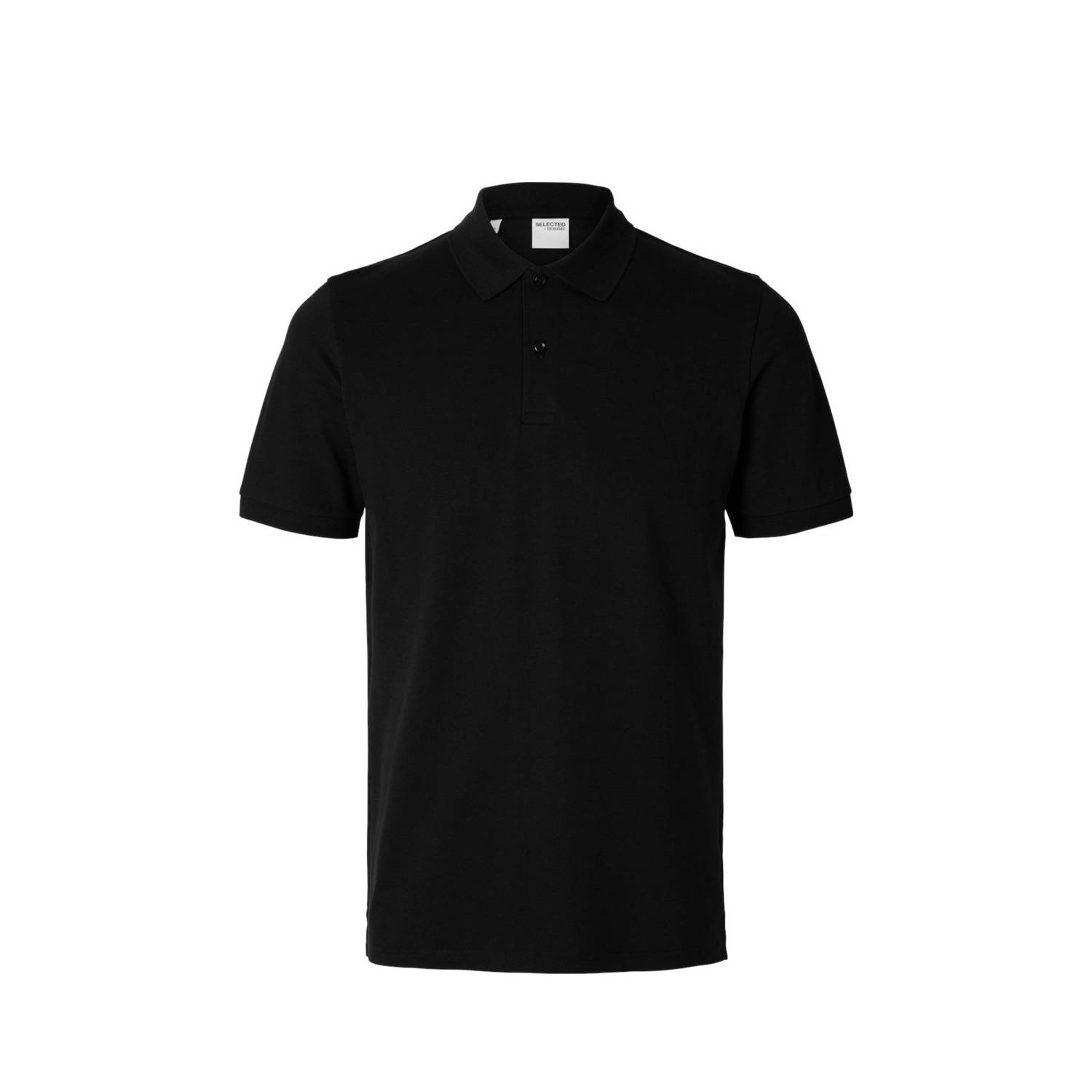 SELECTED HOMME slim fit polo ATLAS zwart