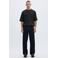 Selected loose fit T-shirt SLHLOOSEOSCAR zwart