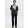 Selected loose fit T-shirt SLHLOOSEOSCAR donkerblauw