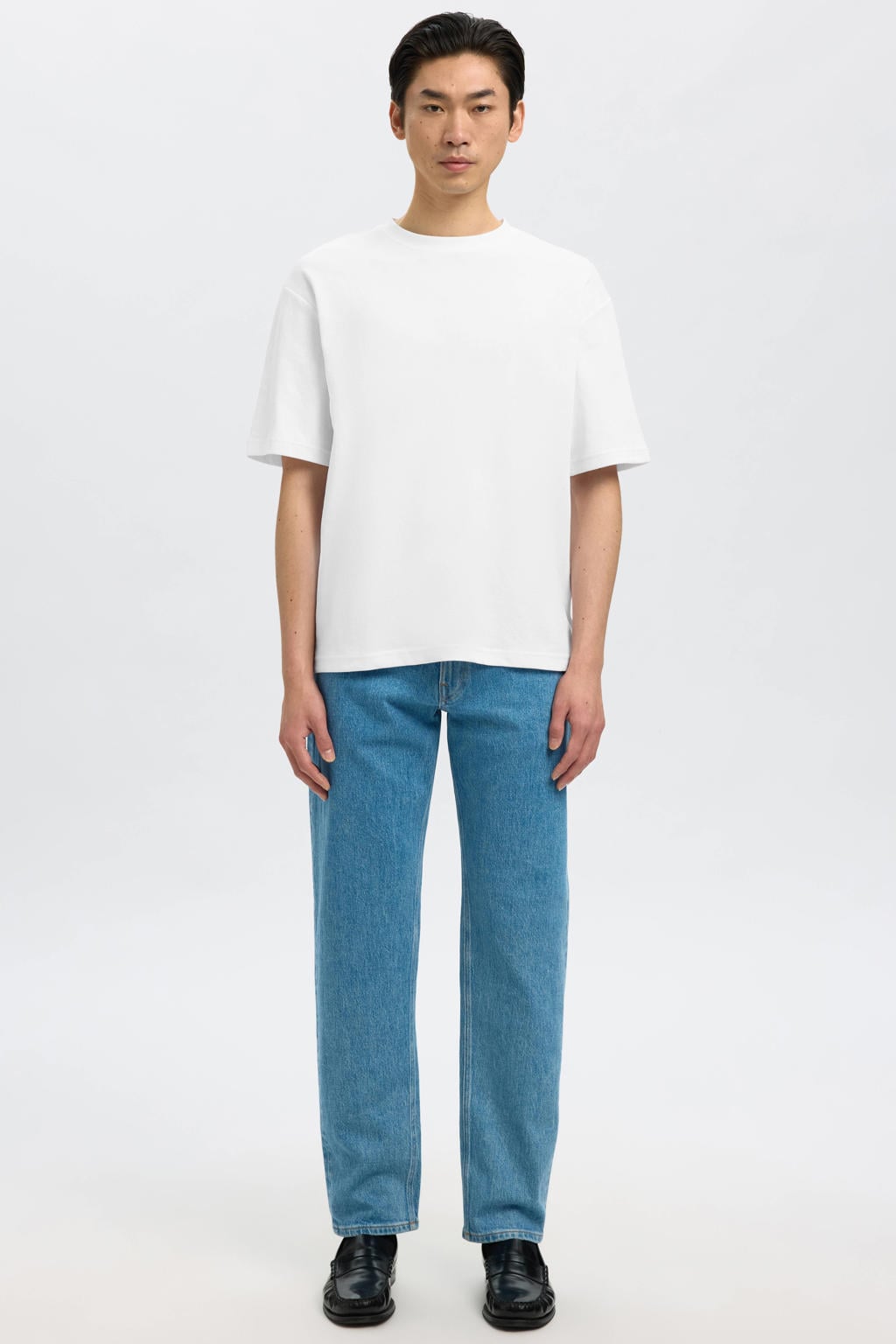 Selected loose fit T-shirt SLHLOOSEOSCAR wit