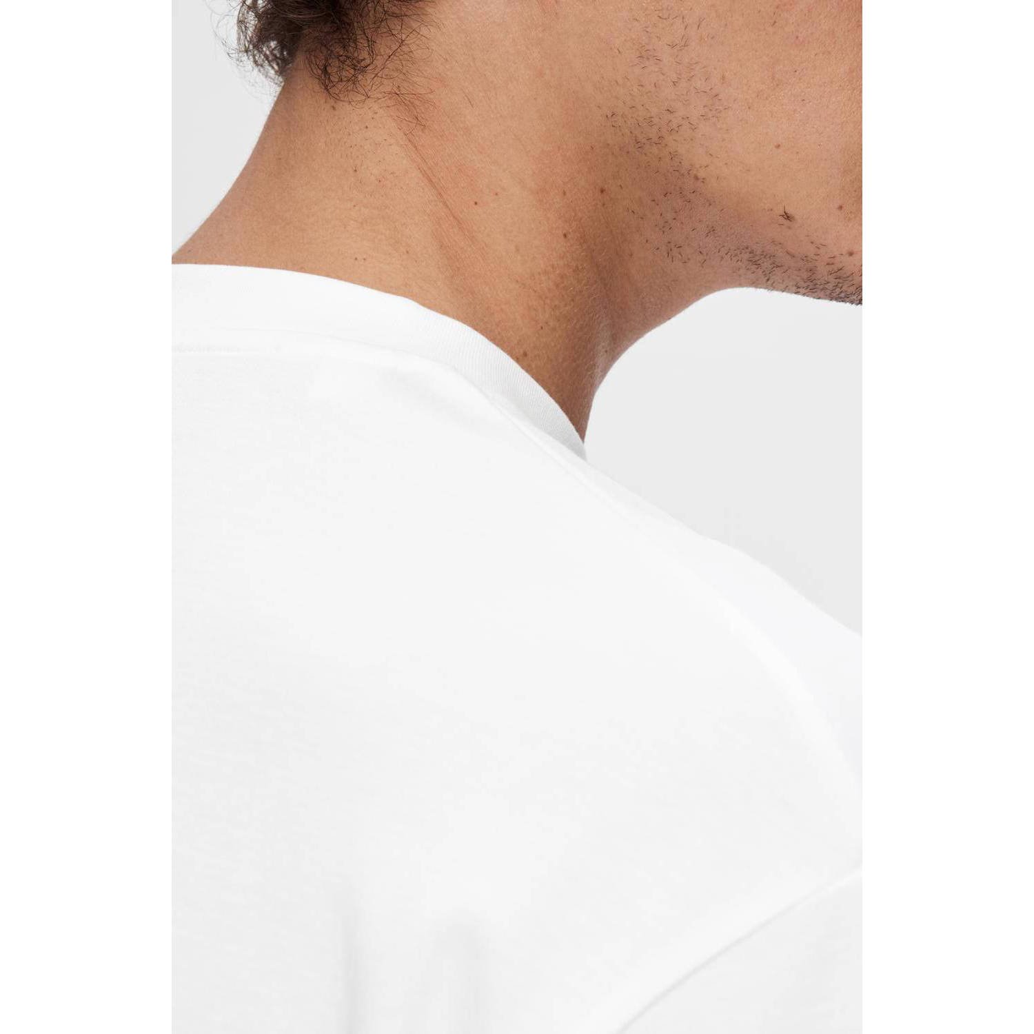 SELECTED HOMME loose fit T-shirt SLHLOOSEOSCAR wit