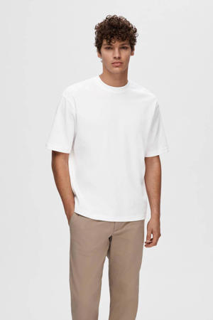 loose fit T-shirt SLHLOOSEOSCAR wit
