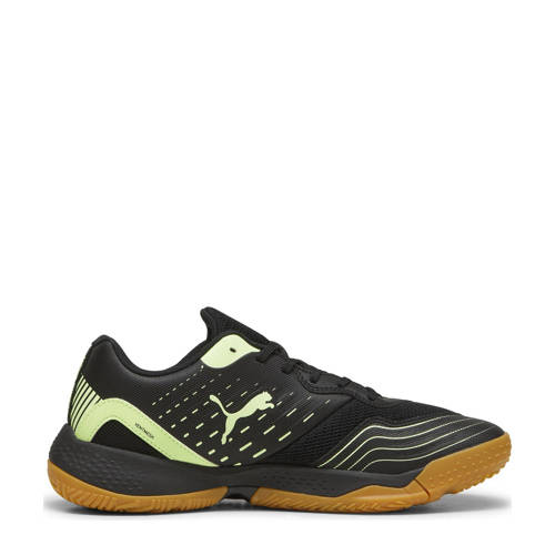 Puma SolarFlash senior zaalvoetbalschoenen zwart/felgroen afbeelding